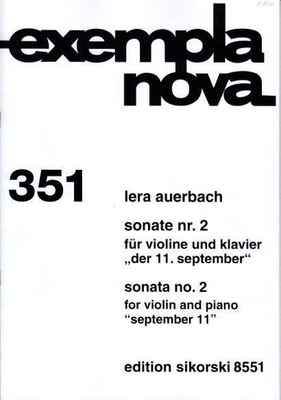 Auerbach, Sonata No. 2  'september 11' (Sikorski)