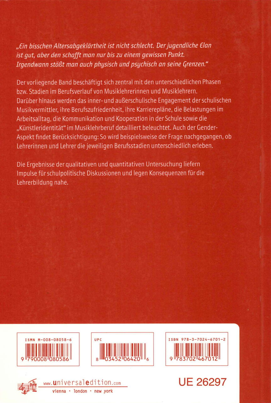 Bailer, Musikerziehung im Berufsverlauf (Universal)