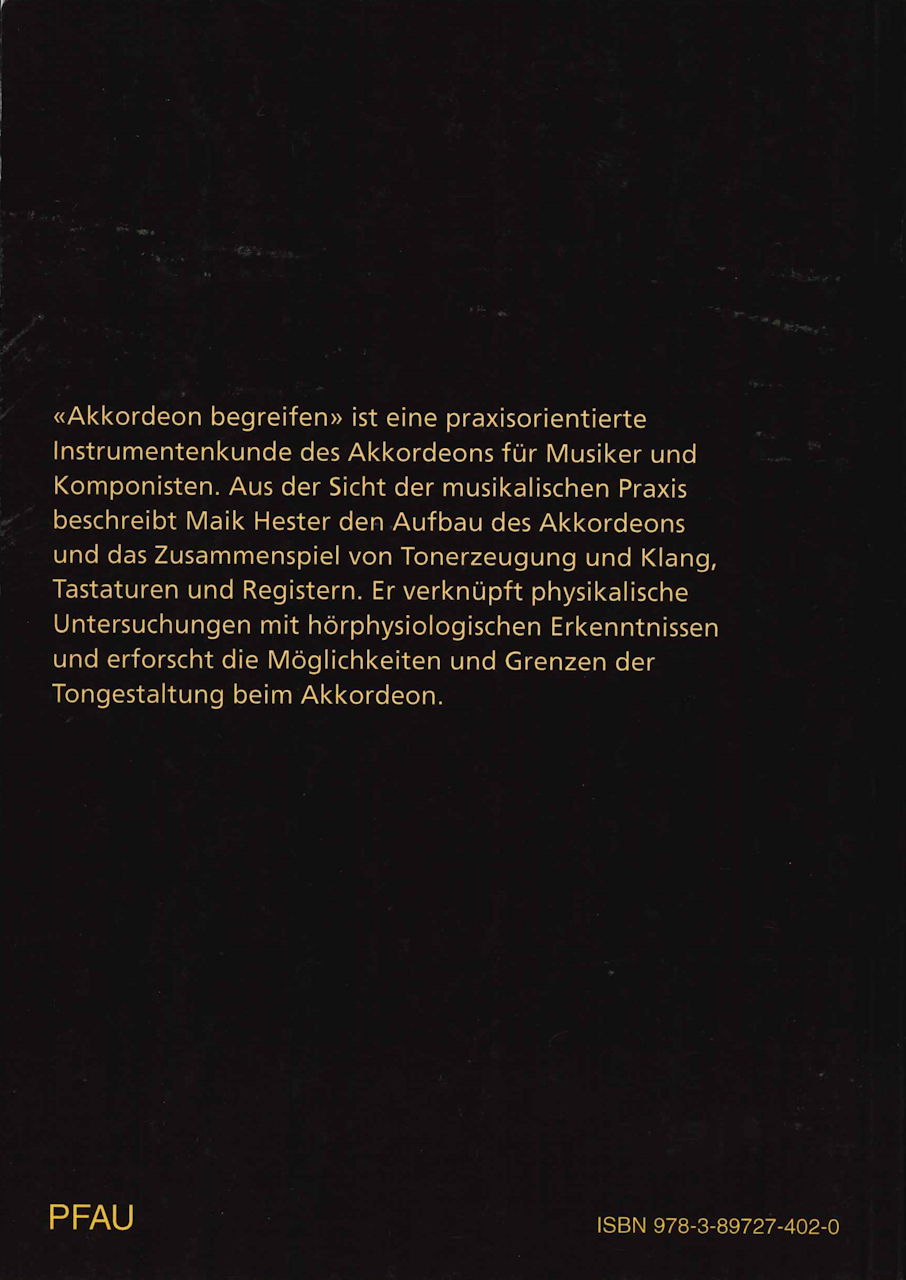 Hester, Akkordeon begreifen: Bau- und (Pfau)