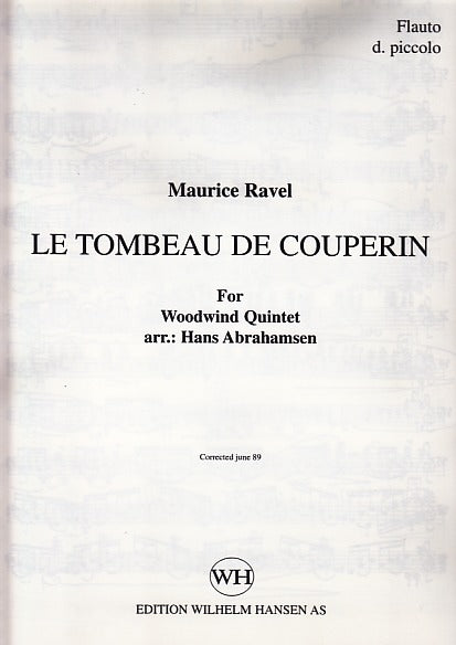 Ravel, Tombeau de Couperin (Parts: Qnt) (W.Hansen)