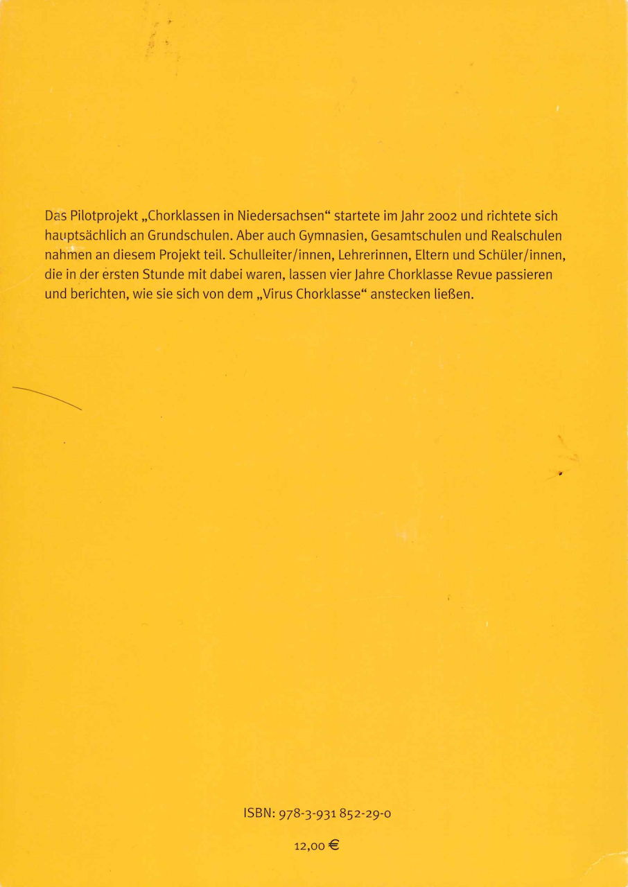 Chorklassen: Musikunterricht mit gesangs (Hochschule f. Musik u. Theater Hannover)