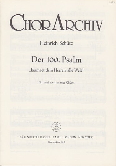 Schutz, Psalm Jauchzet dem Herren SWV 36 (Barenreiter)