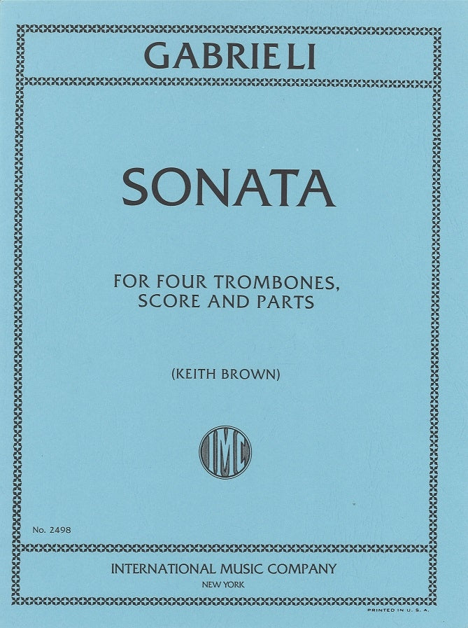 Gabrieli,G., Sonata (4Tbn) (IMC)