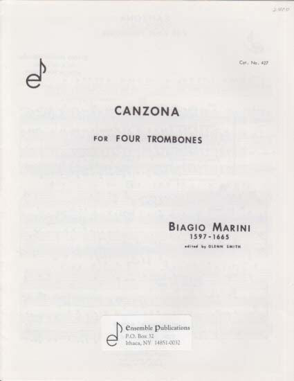 Marini, Canzona op. 8/3 (4Tbn) (Ensemble Publications)