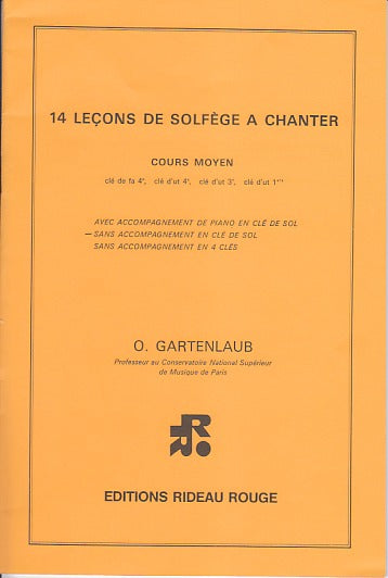 Gartenlaub, 14 Lecons de solfege cle sol (Rideau Rouge)