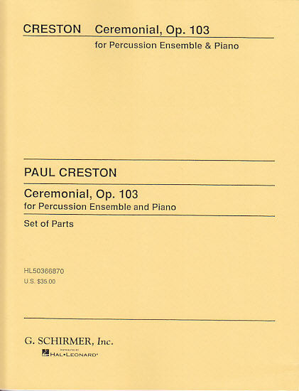 Creston, Ceremonial op. 103 (7Perc,Pf) (G.Schirmer)