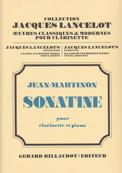 Martinon, Sonatine (Cl,Pf) (Billaudot)