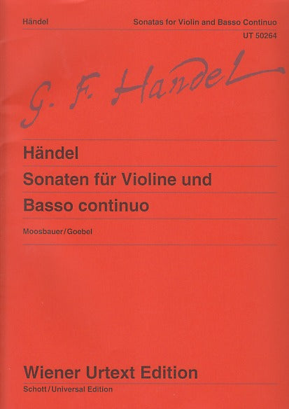 Handel, Sonaten (Moosbauer/Goebel) (Wiener Urtext Edition)