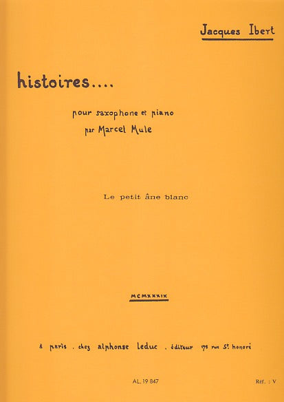 Ibert, Histoires 2: Petit ane blanc (Leduc)