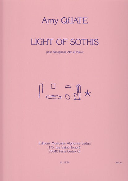 Quate, Light of Sothis (ASax,Pf) (Leduc)