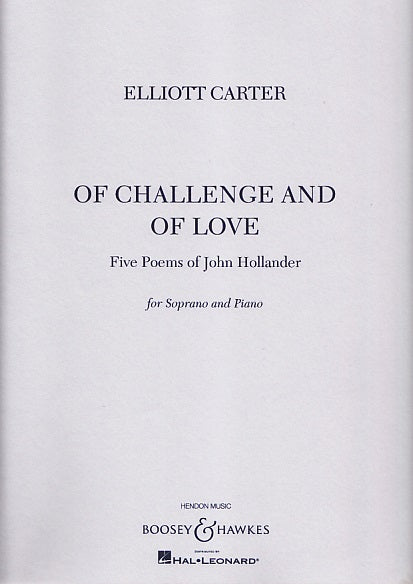 Carter, Of Challenge and of Love (Boosey)