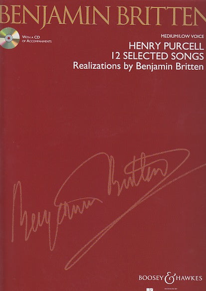 Purcell, 12 Selected Songs (M/L) (Boosey)