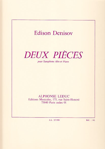 Denisov, 2 Pieces (ASax,Pf) (Leduc)