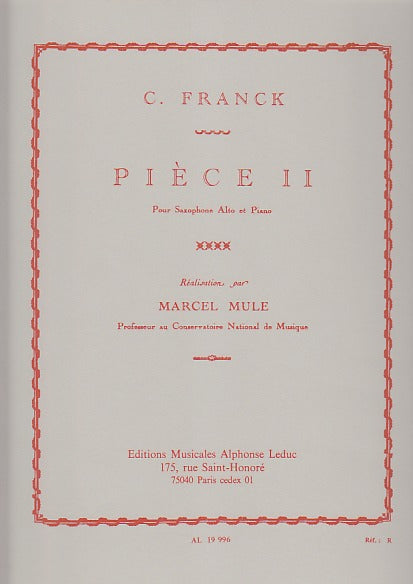 Franck, Piece 2 (ASax,Pf) (Leduc)
