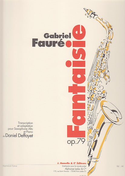 Faure, Fantasie, op. 79 (ASax,Pf) (Hamelle)