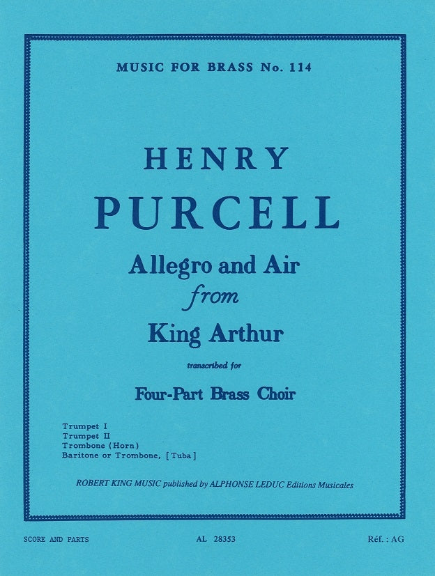 Purcell, King Arthur, Allegro & Air (Robert King/Leduc)