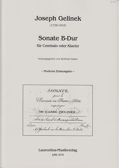 Gelinek, Sonate B-dur (Laurentius)