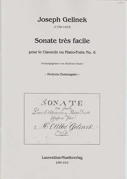 Gelinek, Sonate tres facile (Laurentius)