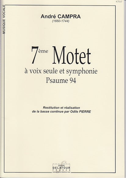 Campra, 7eme Motet (Bar/Bs/2Vn,Bc) (Delatour)