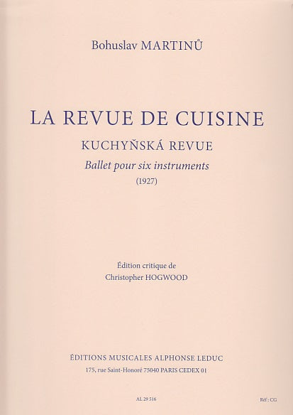 Martinu, Revue de cuisine (Leduc)