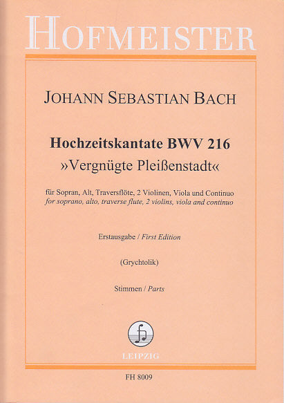 Bach, Kantate BWV 216 Set of Parts (Hofmeister)