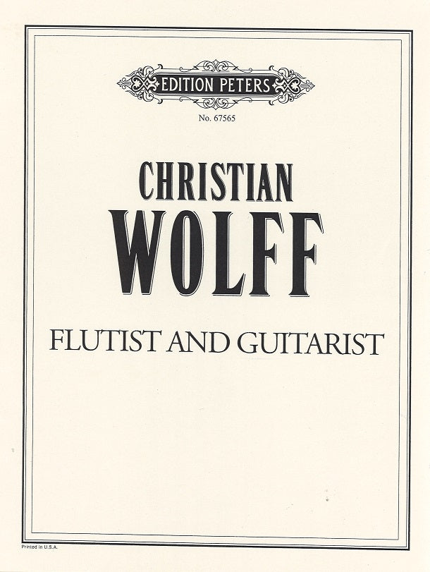 Wolff, Flutist and Guitarist (Peters)