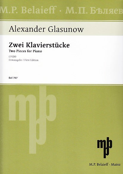Glazunov, 2 Klavierstucke (1928) (Belaieff)