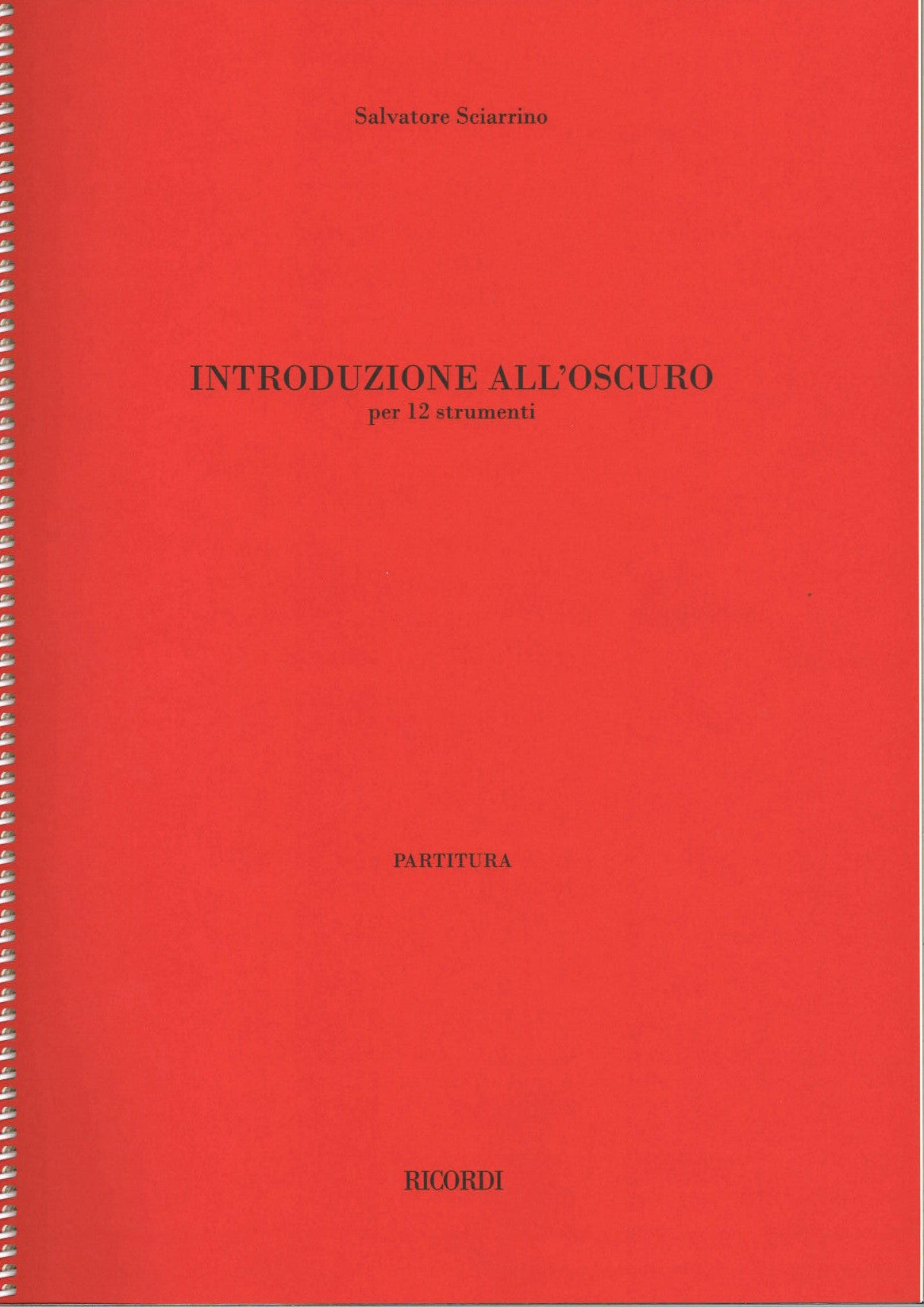 Sciarrino, Introduzione all'ascuro (Ricordi)