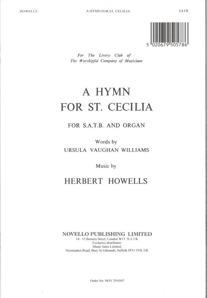 Howells, Hymn For St Cecilia (SATB,Org) (Novello)
