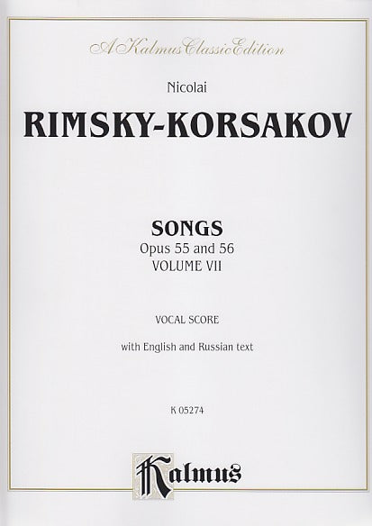 Rimsky-Korsakov, Songs 7: op. 55, 56 (Kalmus/Alfred)