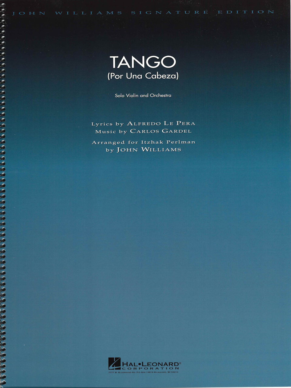 Gardel, Por una cabeza: Tango (Williams) (Hal Leonard)