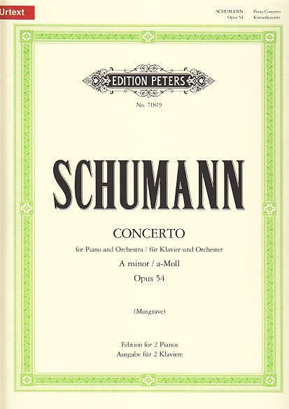 Schumann, Concerto op. 54 (Musgrave) (Peters)