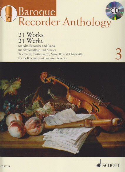Baroque Recorder Anthology 3 (ARec,Pf+CD (Schott)