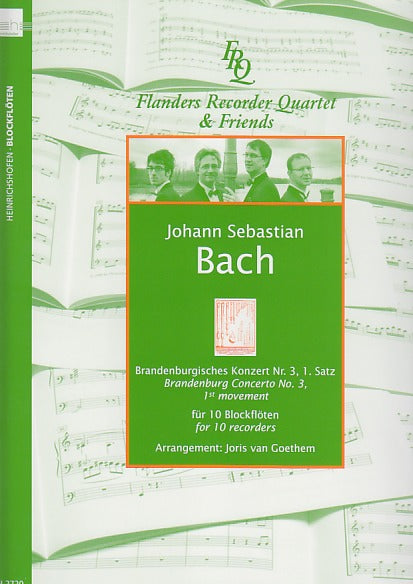 Bach, Bradenburg Conc. 3, I (Score) (Heinrichshofen)