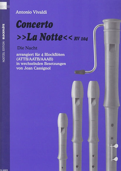 Vivaldi, Concerto RV 104 La Notte (4Rec) (Heinrichshofen)
