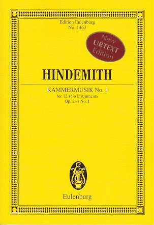 Hindemith, Kammermusik No. 1 op. 24/1 (Eulenburg)
