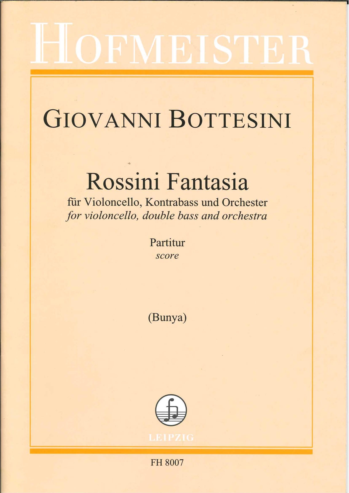 Bottesini, Rossini-Fantasia (Vc,CB,Orch) (Hofmeister)