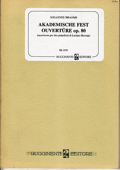 Brahms, Akademische Festouverture op. 80 (Rugginenti)