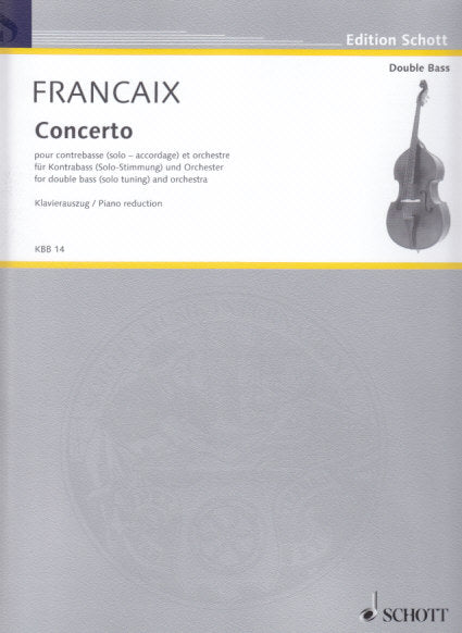 Francaix, Concerto (1974) Solo Tuning (Schott)