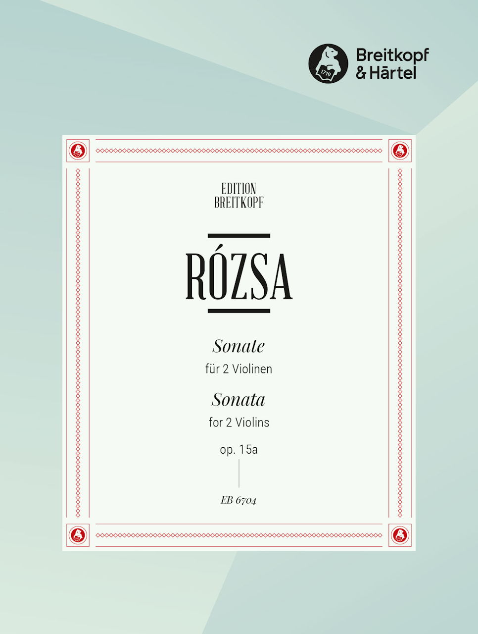 Rozsa, Sonata op. 15a (1973) (2Vn) (Breitkopf)