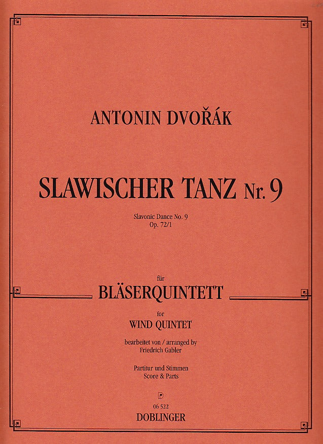 Dvorak, Slawischer Tanz Nr. 9, op. 72/1 (Doblinger)