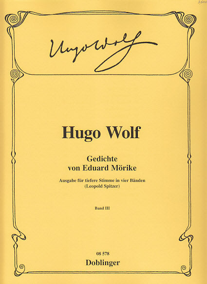 Wolf, Gedichte von Morike 3: 29-42 (Low) (Doblinger)