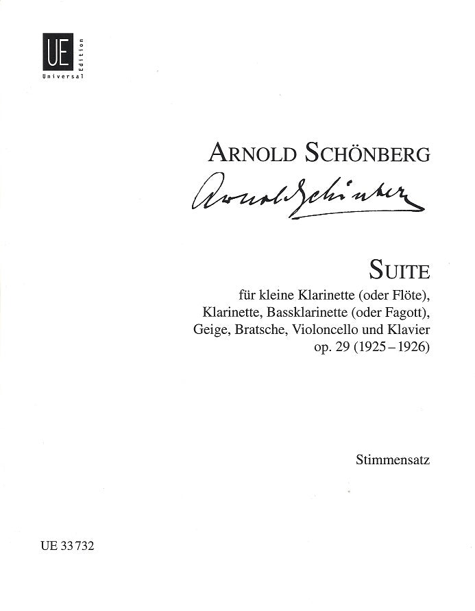 Schonberg, Suite op. 29(Parts w/o Piano) (Universal)