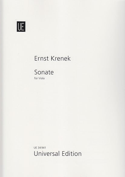 Krenek, Sonata op. 92/3 (1942) (Va Solo) (Universal)