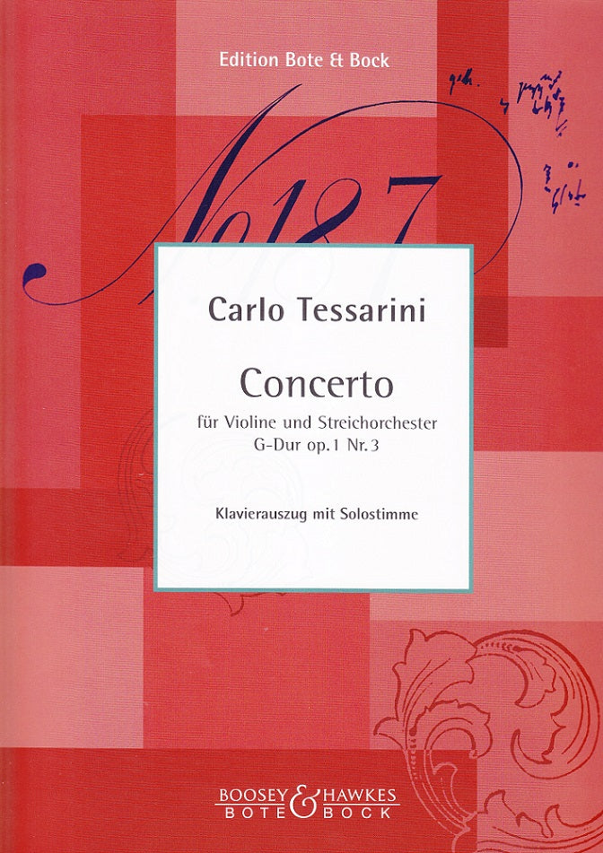 Tessarini, Concerto op. 1/3 in G (Bote & Bock)