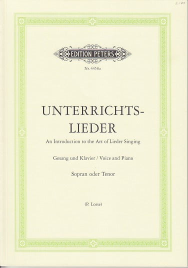 Unterrichtslieder (High,Piano) (Peters)