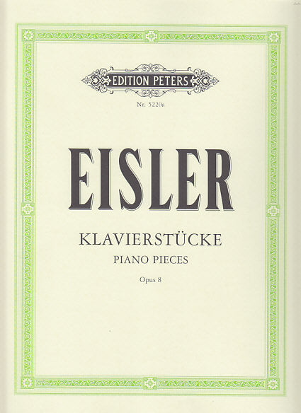 Eisler, Klavierstucke op. 8 (rev.) (Peters)