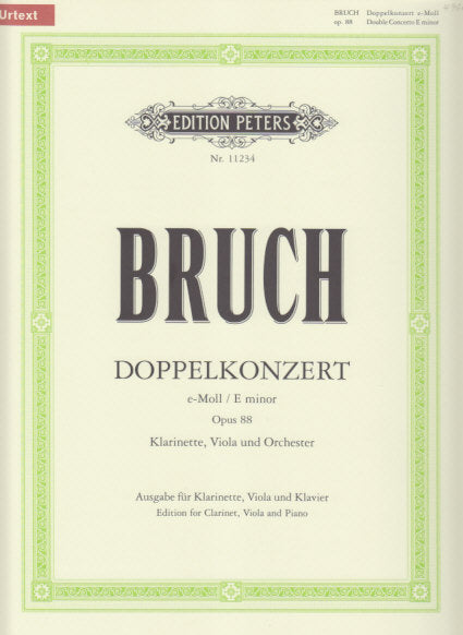 Bruch, Concerto op. 88 in e (Cl,Va,Pf) (Peters)