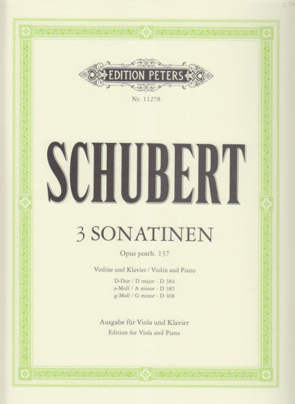 Schubert, Sonatinen op. posth. 137 (Peters)