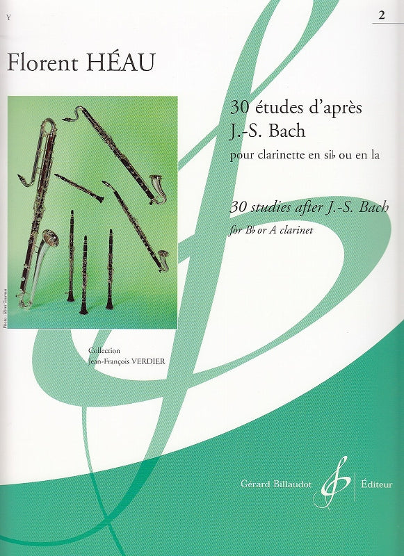 Heau, 30 Etudes d'apres Bach, vol. 2 (Billaudot)